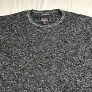 Monte Rosso Men’s Charcoal Crewneck Sweater Italy Wool Cotton XL